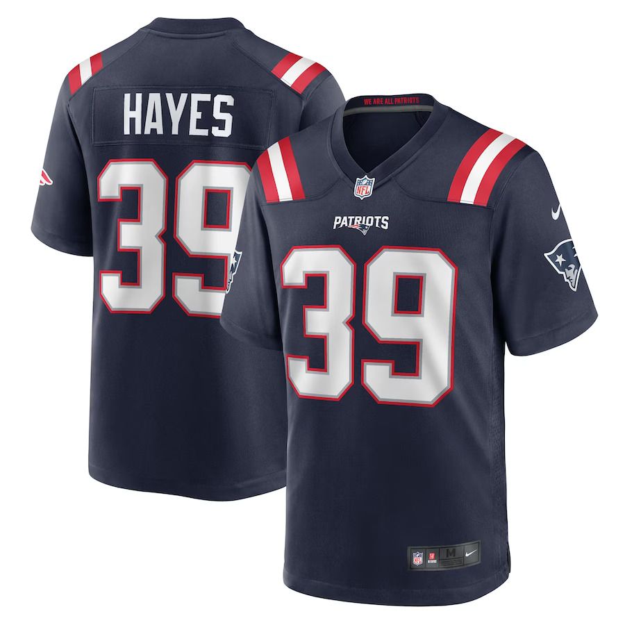 Men New England Patriots #39 Tae Hayes Nike Navy Home Game Player NFL Jersey->new england patriots->NFL Jersey